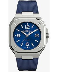 Bell & Ross - Br05a-bl-stsrb Stainless-steel And Rubber Automatic Watch - Lyst