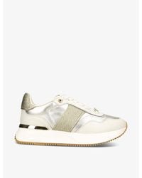 Carvela Kurt Geiger - Flare Gala Woven-panel Leather Low-top Trainers - Lyst