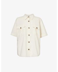 FRAME - Patch-pocket Cotton-blend Utility Shirt - Lyst