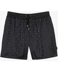 Sandro - Jacquard-print Elasticated-waist Regular-fit Woven Swim Shorts - Lyst