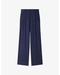 Sandro - Striped Sequin-Embellished Woven Trousers - Lyst