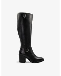 Dune - Trelis Heeled Knee-high Leather Boots - Lyst