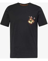 Paul Smith - Orchid-embroidered Regular-fit Organic Cotton-jersey T-shirt Xx - Lyst