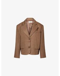 Atelier Ninety Five - The Oversized Notch-Lapel Woven Blazer - Lyst