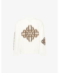 The Couture Club - Motion Blurred Long-Sleeve Cotton T-Shirt - Lyst