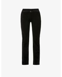 Juicy Couture - Logo-embellished Velour jogging Bottoms - Lyst