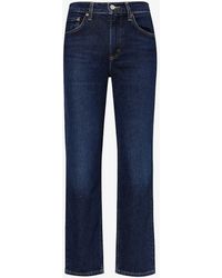 Agolde - Kye Cropped Straight-leg Mid-rise Stretch-organic-denim-blend Jeans - Lyst