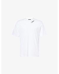 Amiri - Script-Embroidery Relaxed Cotton-Modal Jersey T-Shirt - Lyst