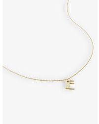 Monica Vinader - E Letter-charm 18ct Yellow -plated Vermeil Recycled Sterling-silver Pendant Necklace - Lyst