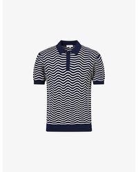 Arne - Wave Knitted Polo Shirt - Lyst