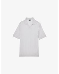Reiss - Duchie Open-Collar Merino-Wool Polo - Lyst
