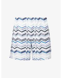 Missoni - Mid-Length Zig-Zag Print Swim Shorts - Lyst