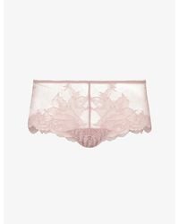 Wacoal - Vivid Attraction Lace And Mesh Tanga Briefs - Lyst