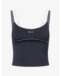 WE Are Tala - Skinluxe Contrast-Strap Jersey Vest Top - Lyst