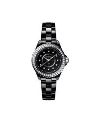 Chanel - H6419 J12 Steel, Ceramic And 1.21ct Diamond Quartz Watch - Lyst