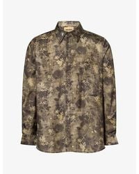Uma Wang - Tab Floral-Pattern Woven Shirt - Lyst