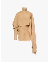 DARKPARK - Georgia Detachable Scarf Cashmere And Wool Shirt - Lyst