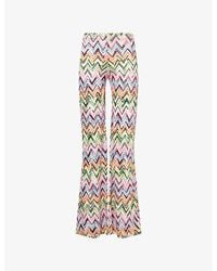 Missoni - Chevron Flared Knitted Trousers - Lyst