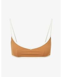 Cheap Monday - Soho V-Neck Stretch-Jersey Sports Bra - Lyst