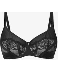 Chantelle - Orangerie Floral-embellished Underwired Stretch-lace Bra - Lyst