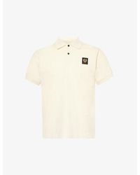 Belstaff - Brand-patch Short-sleeved Cotton-jersey Polo Shirt - Lyst