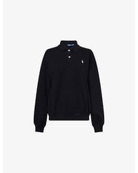 Polo Ralph Lauren - Brand-Embroidery Long-Sleeves Cotton-Blend Polo Sweatshirt - Lyst