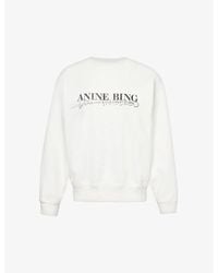 Anine Bing - Ramona Brand-print Cotton-jersey Sweatshirt - Lyst