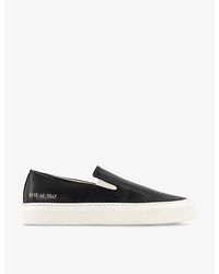 Common Projects - Number-print Leather Slip-on Trainers - Lyst
