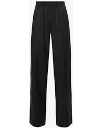 PAIGE - Harper Paperbag-waist Wide-leg Mid-rise Woven Trousers - Lyst