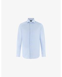 BOGGI - Slim-Fit Striped Cotton-Twill Shirt - Lyst