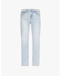 TRUE RELIGION - Rocco Faded-Wash Straight-Leg Slim-Fit Stretch-Denim Jeans - Lyst