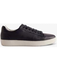 Ted Baker - Wstwood Logo-debossed Pebbled-leather Low-top Trainers - Lyst