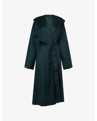 Alaïa - Hooded Wrap Cashmere Coat - Lyst