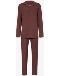 Calvin Klein - Camp-collar Relaxed-fit Stretch Cotton-blend Pyjama Set - Lyst