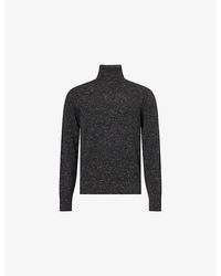 dunhill - Roll-Neck Long-Sleeve Cashmere Blend Jumper - Lyst
