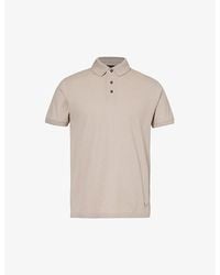 Emporio Armani - Brand-patch Relaxed-fit Cotton Polo Shirt - Lyst
