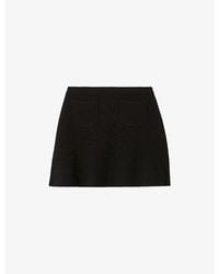 Claudie Pierlot - Patch-Pocket High-Waist Wool-Blend Mini Skirt - Lyst
