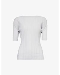 Pleats Please Issey Miyake - Pleated Round-neck Knitted Top - Lyst
