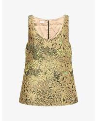Dries Van Noten - Embroidered Jacquard Woven Top - Lyst