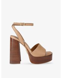 Steve Madden - Floria Leather Heeled Sandals - Lyst