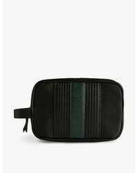 Ted Baker - Russo Stripe-panel Faux-leather Washbag - Lyst