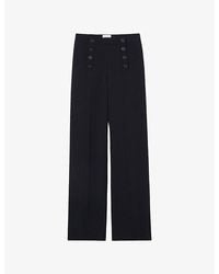 Claudie Pierlot - Sailor High-Rise Woven Trousers - Lyst