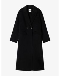 Sandro - Studded Double-Face Wool Coat - Lyst