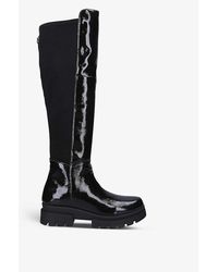 Carvela Kurt Geiger - Run 50 Cleated-sole Leather Knee-high Boots - Lyst