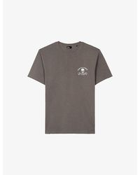 The Kooples - Skull Graphic-Print Cotton-Jersey T-Shirt - Lyst