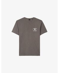 The Kooples - Skull Graphic-Print Cotton-Jersey T-Shirt - Lyst