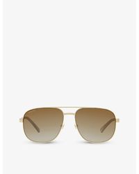 Gucci - Gc001969 GG1223S Pilot-frame Metal Sunglasses - Lyst