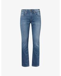 PAIGE - Normandie Straight-Leg Stretch-Denim Blend Jeans - Lyst