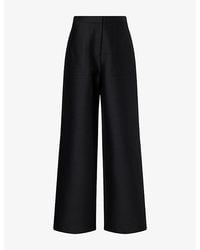 LeKasha - Wide-Leg Wool-Blend Trousers - Lyst