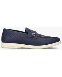 Ferragamo - Gancini-plaque Contrast-sole Leather Loafers - Lyst